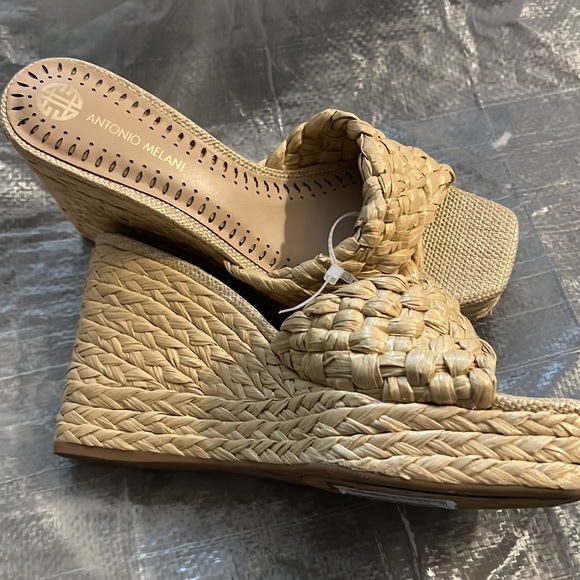 ✅Antonio Melani Magee Braided Raffia Wedges Sandal Open Toe NEW! - Picture 3 of 6